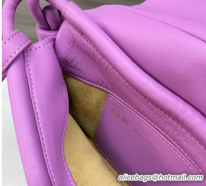 Top Grade Loewe Original Leather Shoulder bag 062317 Purple