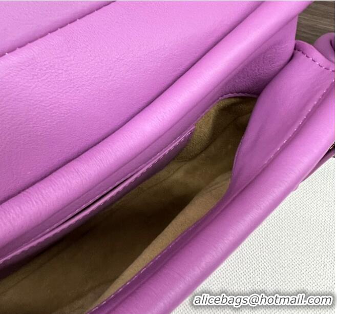 Top Grade Loewe Original Leather Shoulder bag 062317 Purple