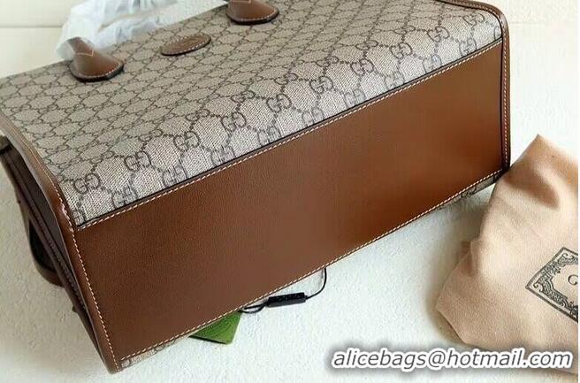 Famous Brand Gucci Small tote with Interlocking G 659983 Brown