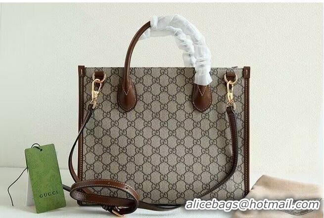 Famous Brand Gucci Small tote with Interlocking G 659983 Brown