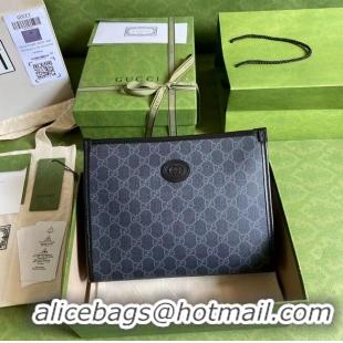 Gucci GG Supreme Pochette Voyage Bag 672956 Black