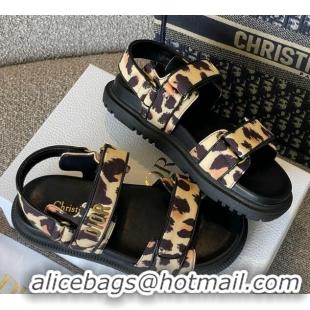 Good Looking Dior DiorAct Calfskin Flat Strap Sandals Black/Beige 362018