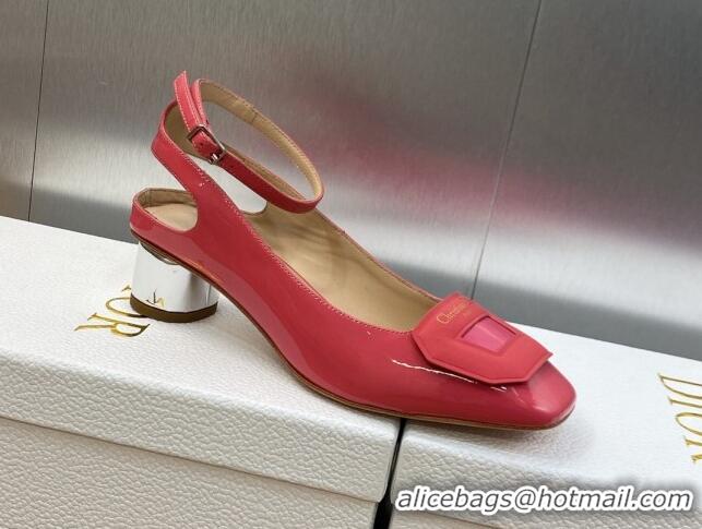 Trendy Design Dior Day Pumps in Patent Leather with Silver Heel 3.5cm Pink 711010