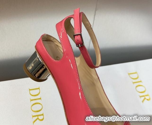 Trendy Design Dior Day Pumps in Patent Leather with Silver Heel 3.5cm Pink 711010