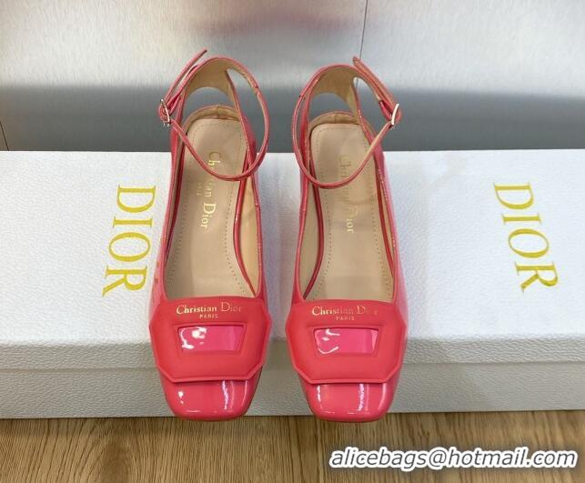 Trendy Design Dior Day Pumps in Patent Leather with Silver Heel 3.5cm Pink 711010