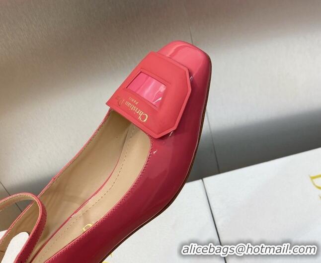 Trendy Design Dior Day Pumps in Patent Leather with Silver Heel 3.5cm Pink 711010