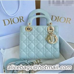 Discount Dior Small Lady Dior My ABCDior BAG Bag in Placid Blue Cannage Lambskin CD8053 2023