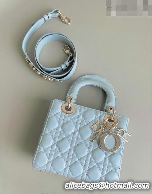 Discount Dior Small Lady Dior My ABCDior BAG Bag in Placid Blue Cannage Lambskin CD8053 2023