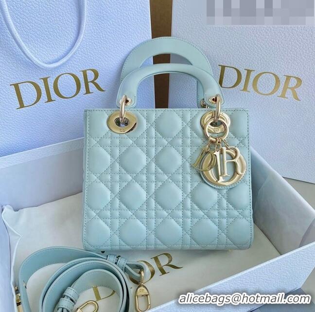 Discount Dior Small Lady Dior My ABCDior BAG Bag in Placid Blue Cannage Lambskin CD8053 2023