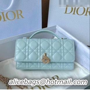 Super Quality Dior Miss Dior Mini Bag in Placid Blue Cannage Lambskin CD8054 2023