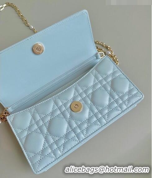 Super Quality Dior Miss Dior Mini Bag in Placid Blue Cannage Lambskin CD8054 2023