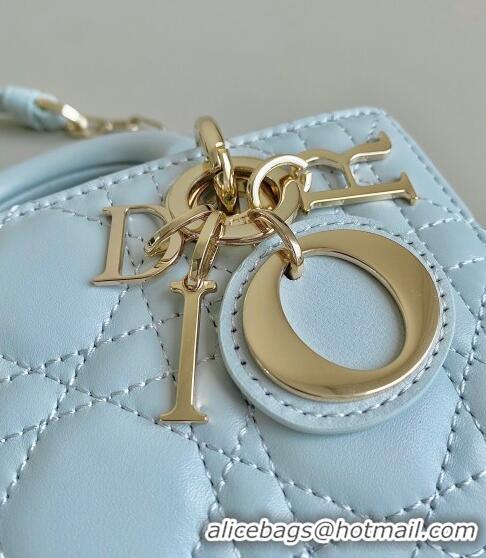 Inexpensive Dior Lady D-Joy Micro Bag in Placid Blue Cannage Lambskin CD8055 2023