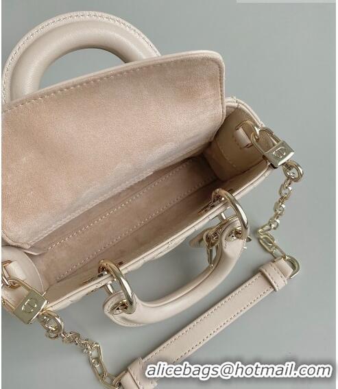 Top Quality Dior Lady D-Joy Micro Bag in Cannage Lambskin with Heart Motif Sand CD8057 Beige 2023