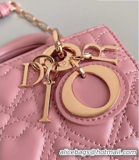 Inexpensive Dior Lady D-Joy Micro Bag in Cannage Lambskin with Heart Motif Antique CD8058 Pink 2023