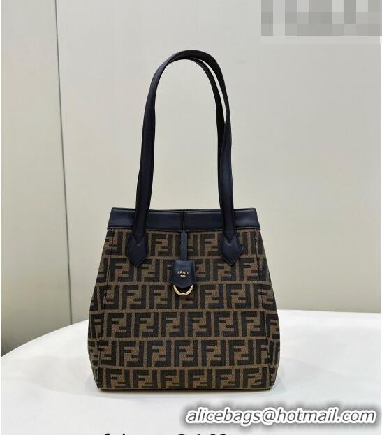 Promotional Fendi Origami Medium Bag in Brown FF jacquard fabric that can be transformed F8060 2023