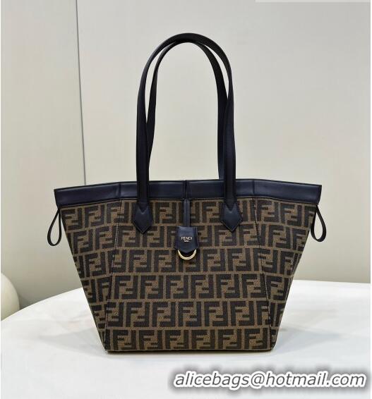 Promotional Fendi Origami Medium Bag in Brown FF jacquard fabric that can be transformed F8060 2023