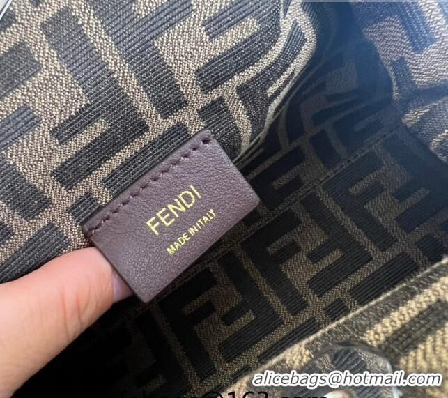 Low Cost Fendi First Small Leather Bag with Raised logo lettering F8061 Black 2023