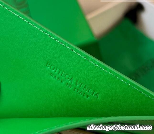 Best Price Bottega Veneta Intrecciato Leather Credit Card Case 749449 Travertine/Parrot Green 2023