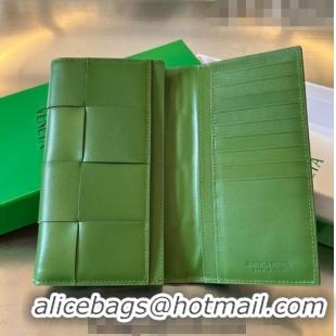 Good Product Bottega Veneta Intrecciato Leather Long Wallet 679845 Avocado Green 2023