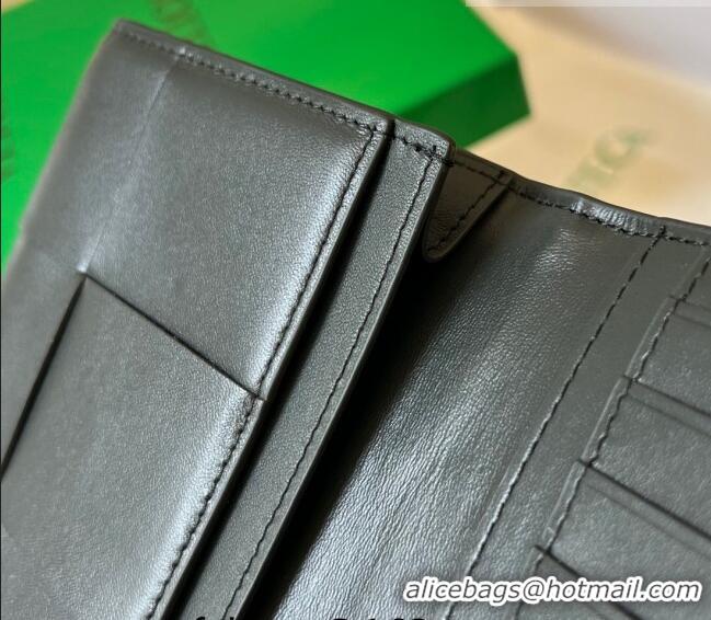 Buy Discount Bottega Veneta Intrecciato Leather Long Wallet 679845 Dark Moss Green 2023