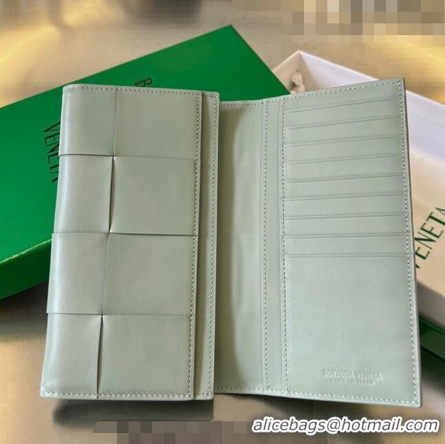 Cheapest Bottega Veneta Intrecciato Leather Long Wallet 679845 Light Sage Green 2023