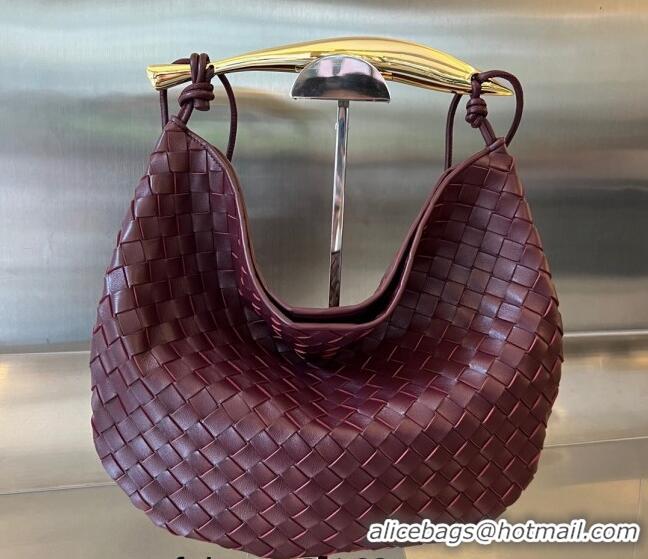 Well Crafted Bottega Veneta Medium Sardine Bag in Intrecciato Leather 754988 Burgundy 2023