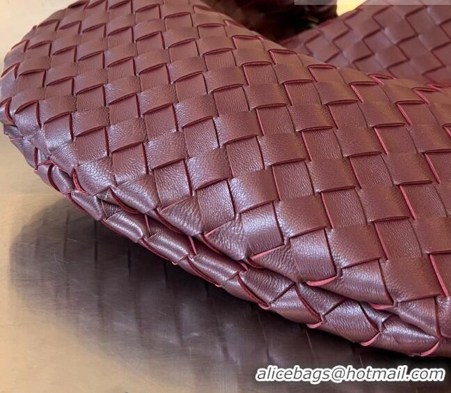 Well Crafted Bottega Veneta Medium Sardine Bag in Intrecciato Leather 754988 Burgundy 2023