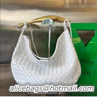 Trendy Design Bottega Veneta Medium Sardine Bag in Intrecciato Leather 754988 White 2023