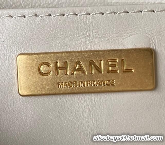 Top Grade Chanel Lambskin Mini Flap Bag with Top Handle AS4035 White