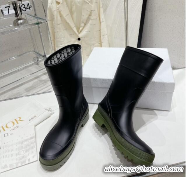 Unique Style Dior Diorunion Rain Boots in Rubber with Dior Union Motif Black 711020