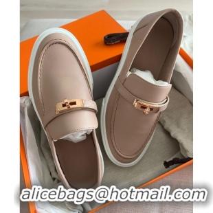 ​Most Popular Hermes Game Slip-on Sneaker In Calfskin Leather H5844 Nude