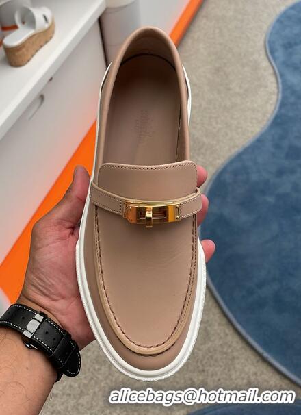 ​Most Popular Hermes Game Slip-on Sneaker In Calfskin Leather H5844 Nude