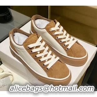 Best Grade Dior x Denim Tears Sneakers in Leather and Suede White/Brown 831051