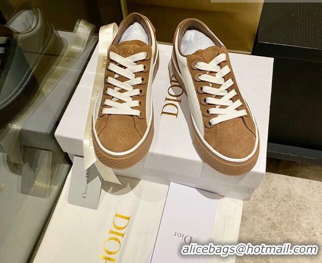 Best Grade Dior x Denim Tears Sneakers in Leather and Suede White/Brown 831051