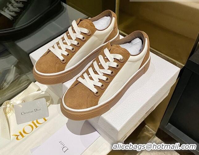 Best Grade Dior x Denim Tears Sneakers in Leather and Suede White/Brown 831051