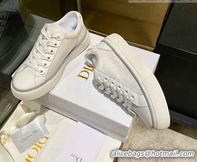 Most Popular Dior x Denim Tears Sneakers in Oblique Fabric and Suede White 831053