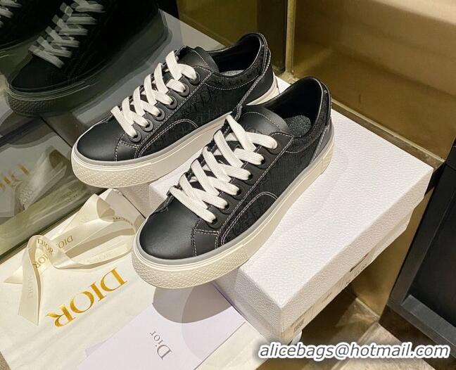 Luxury Dior x Denim Tears Sneakers in Oblique Fabric and Suede Black 831054