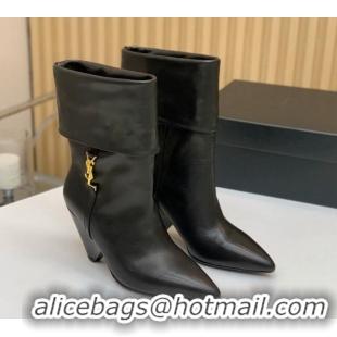 Low Cost Saint Laurent Nike Ankle Boots in Calfskin and Monogram 8.5cm Black 091154