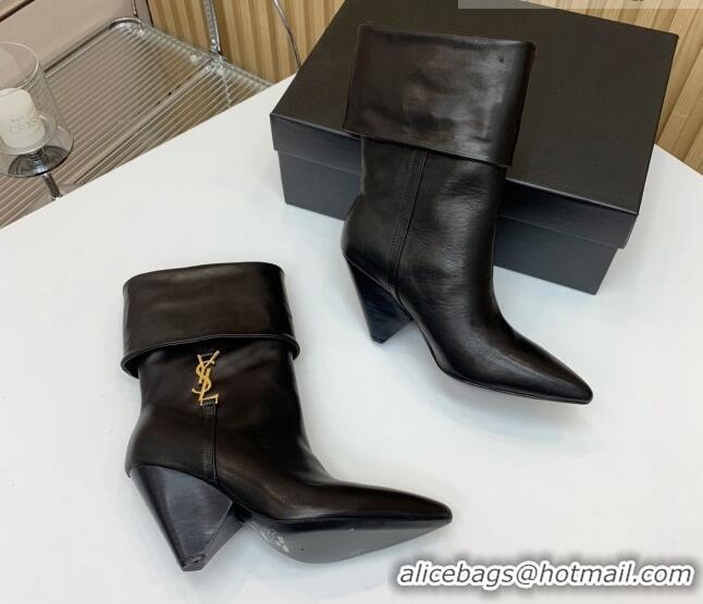 Low Cost Saint Laurent Nike Ankle Boots in Calfskin and Monogram 8.5cm Black 091154