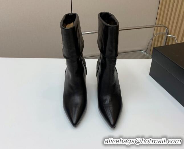 Low Cost Saint Laurent Nike Ankle Boots in Calfskin and Monogram 8.5cm Black 091154