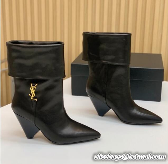 Low Cost Saint Laurent Nike Ankle Boots in Calfskin and Monogram 8.5cm Black 091154