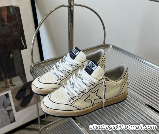 Best Product Golden Goose Ball Star Sneakers in Leather White/Black 607005