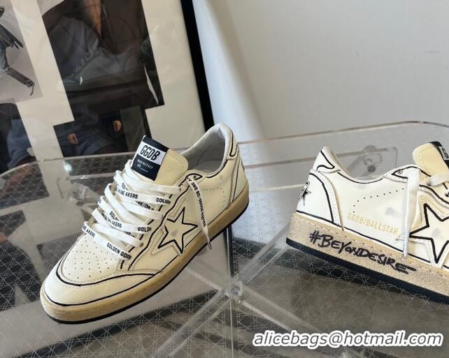 Best Product Golden Goose Ball Star Sneakers in Leather White/Black 607005