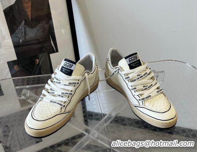 Best Product Golden Goose Ball Star Sneakers in Leather White/Black 607005