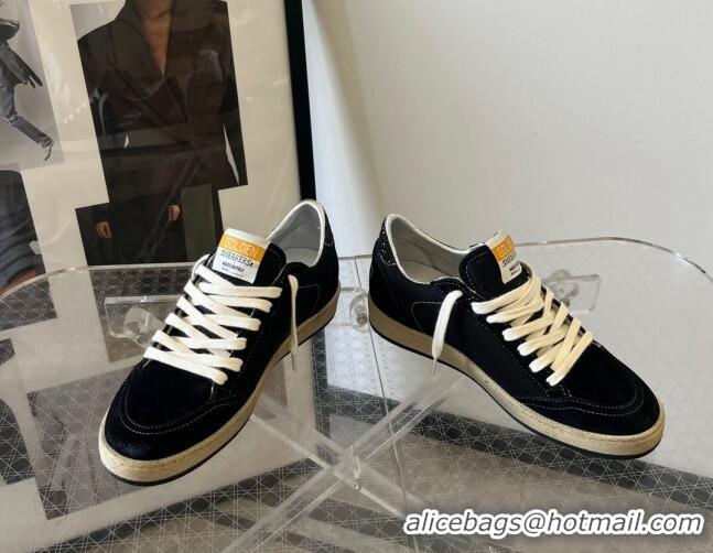 Good Looking Golden Goose Ball Star in black mesh with black suede star 607006