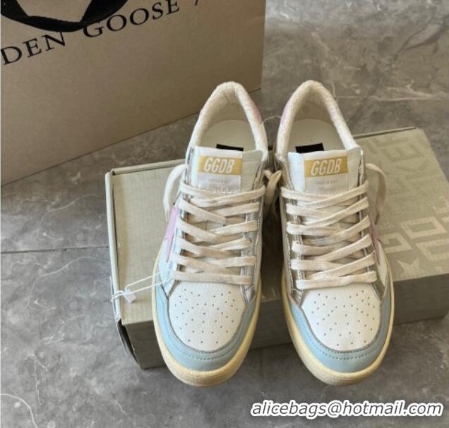 Good Looking Golden Goose Ball Star with pink suede star and metallic leather inserts 607014