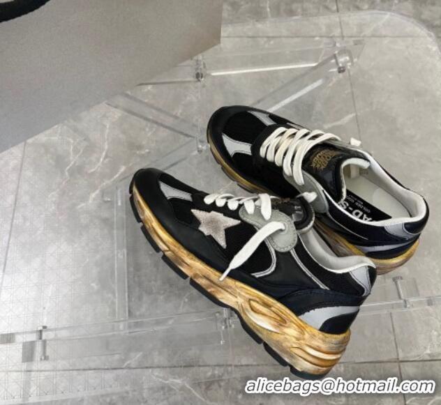 Good Product Golden Goose Dad-Star sneakers in black mesh and nappa leather with ice-gray suede star 607009