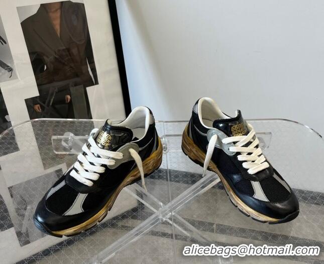 Good Product Golden Goose Dad-Star sneakers in black mesh and nappa leather with ice-gray suede star 607009