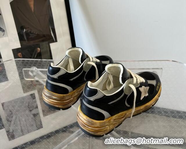 Good Product Golden Goose Dad-Star sneakers in black mesh and nappa leather with ice-gray suede star 607009