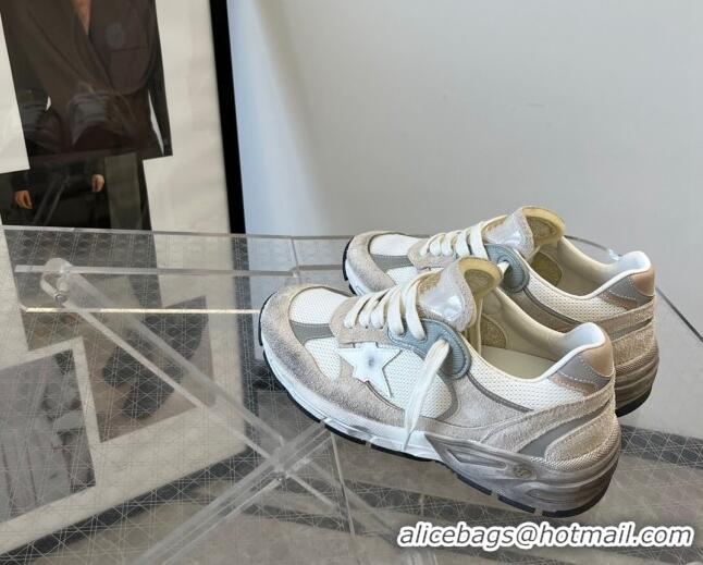 Best Product Golden Goose Dad-Star sneakers in white mesh and suede with white leather star and beige leather heel tab 6